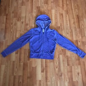 Purple Velour Adidas Zip Up